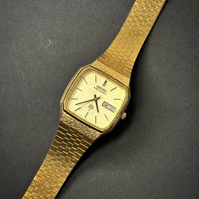 Jam Tangan Vintage Seiko King Quartz Hammertone Cal. 9223 Twin Roof Quartz