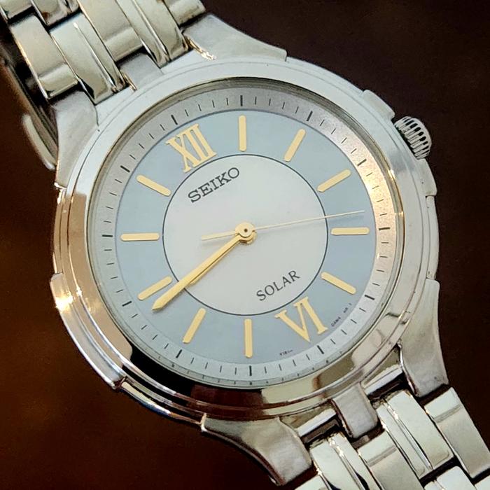 Jam tangan Seiko Solar blue dial
