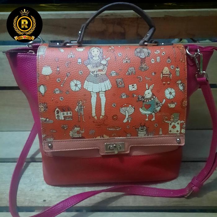Brera Art Fever Sling Bag, Alice in wonder land series Authentic