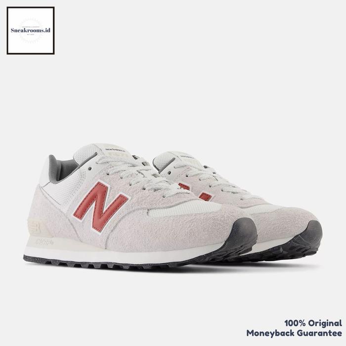 New Balance 574 White Red Grey U574SOR Original Resmi (100% Authentic)