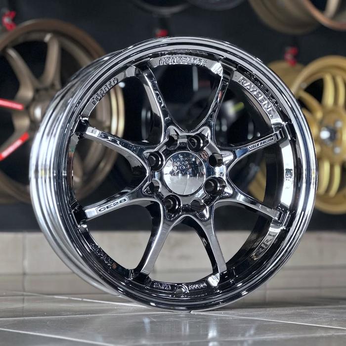 Velg Volkrays Ce28 Ring 15 Lebar 6.5 Pcd 4x100 Et 42 Warna Black Chrome | Velg Mobil Ring 15 | Velg 
