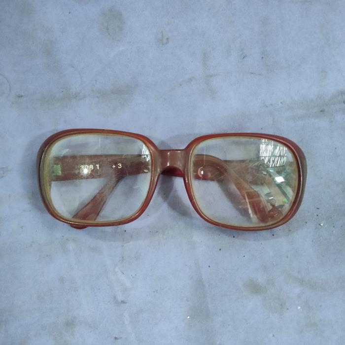 frame kacamata lawas plastik penyu kemerahan jadul vintage antik lawas kuno rare langka klasik dan i