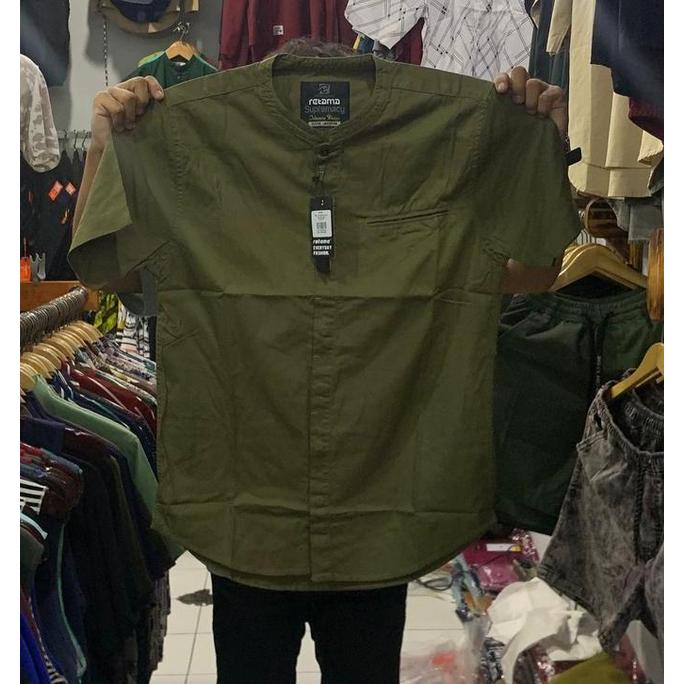 Muslim KEMEJA SEMI KOKO LENGAN PENDEK RETAMA FULL KANCING / KEMEJA SEMI KOKO LENGAN PENDEK PRIA SIZE