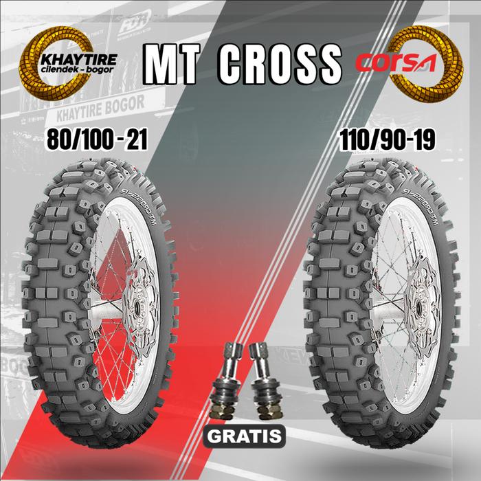 Sepasang Ban TRAIL/CROSS - CORSA MT CROSS 80/100-21 & 110/90-19