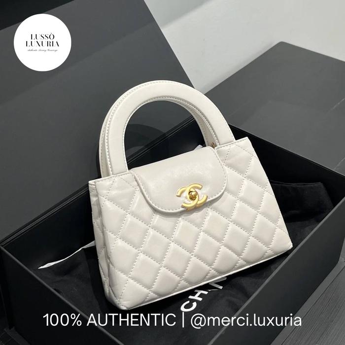 AUTHENTIC ORI | Chanel Kelly Small Light Grey GHW Sling Top Handle Bag