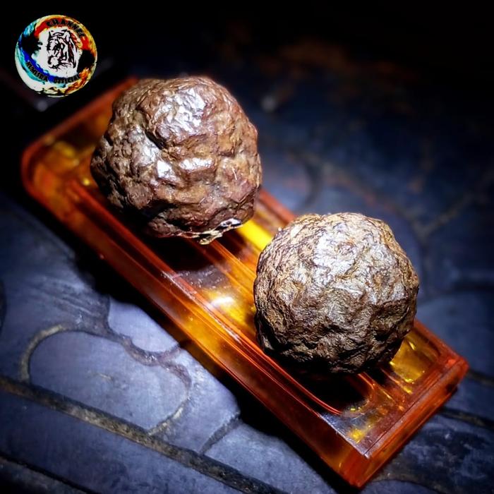 sepasang Mustika Munta Besi nempel Magnet 100% alami