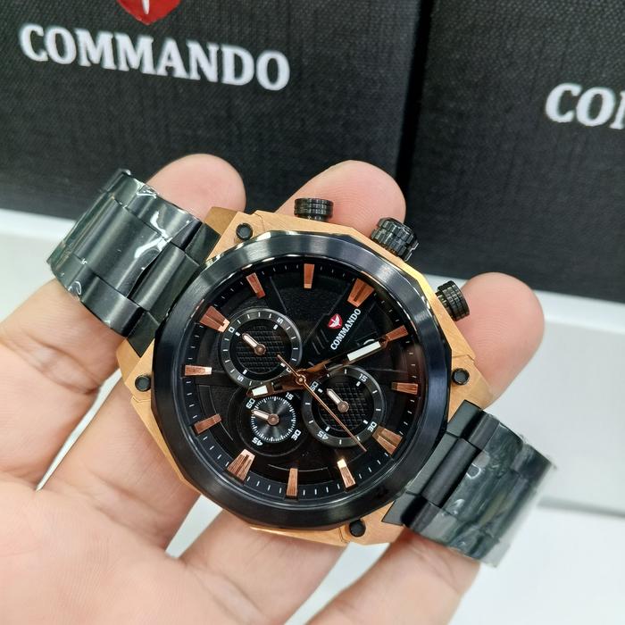 Jam tangan pria Commando CM7009G-3BRGDB#Commando CM7009G#CM7009G-3BRGDB