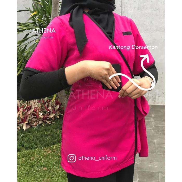 Termurah Atasan Baju Seragam Suster/Seragam nanny/ SERAGAM ART/ SERAGAM KLINIK/ SERAGAM RUMAH SAKIT/