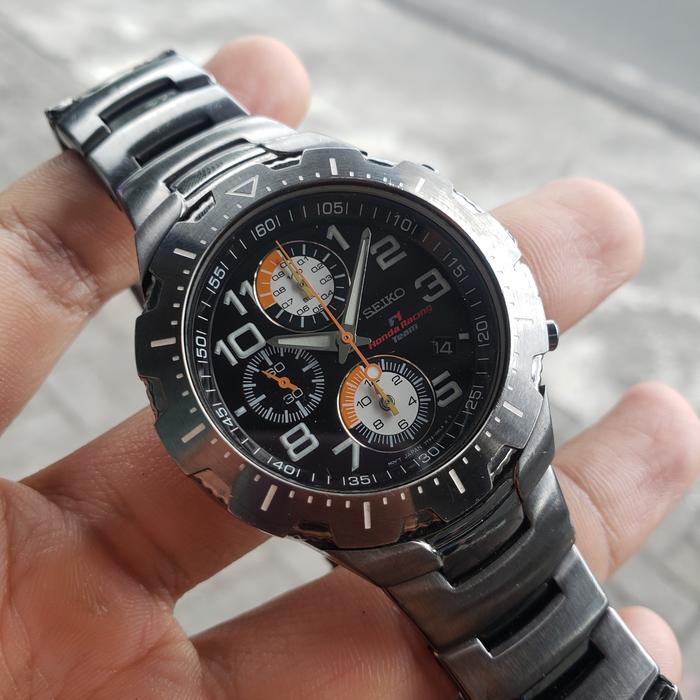 Seiko F1 Honda Racing 7T92 Chronograph Jam Tangan Pria Analog