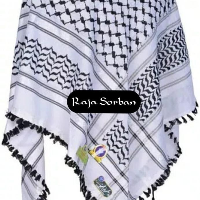Sorban Arab Almas Putih - Sorban Arab Almas - Sorban Rumbai