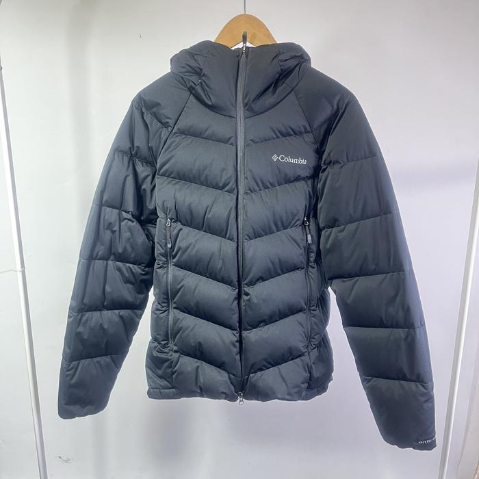 Columbia Silver Patented Mens Men Duckdown Fill Power Men's Hooded Down Jacket Colour Black Duck Dow