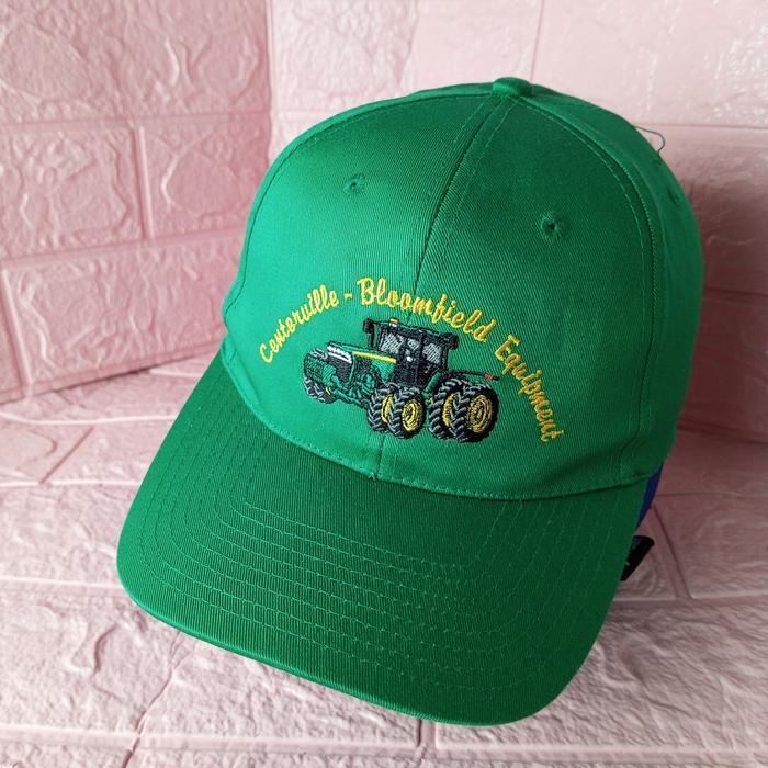 Topi Vintage Mirip Tractor John Deere Snapback Hat Cap Teks Centerville - Bloomfield Equipment Green
