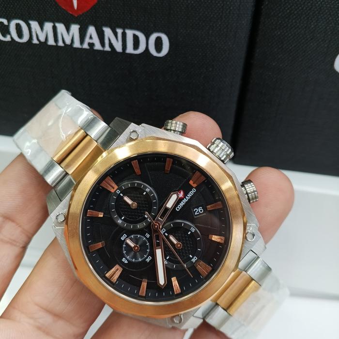Jam tangan pria Commando CM7009G-3SRGDB#CM7009G-3SRGDB#Commando CM7009G