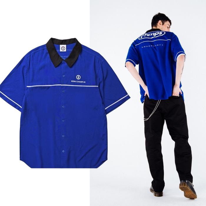 Born Champs Blue Rayon Shirt