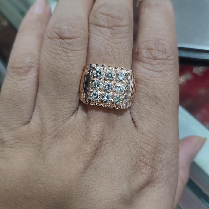 BERLIAN Medan Cincin Cowok Batu 9 Rolex Besar