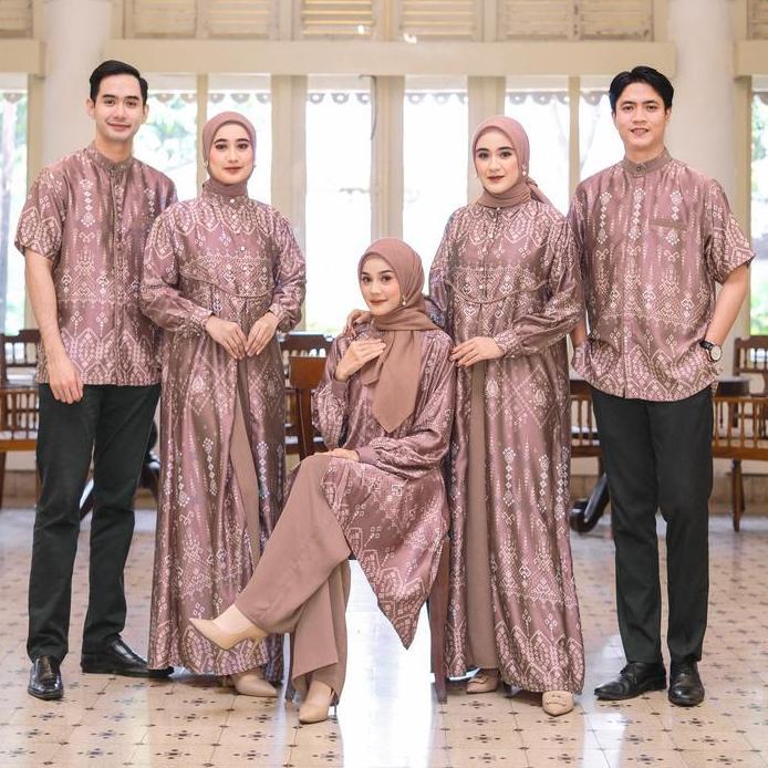 Virsya Family Set Lebaran Sarimbit 2025 Kondangan Keluarga Muslim Dress Oneset Gamis Panjang Cantik 
