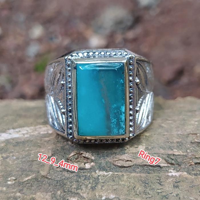 batu akik cincin pancawarna ijo batu garut odim cristal berkualitas