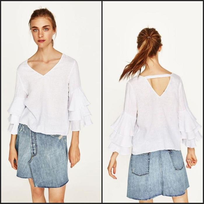 ZARA linen blouse preloved