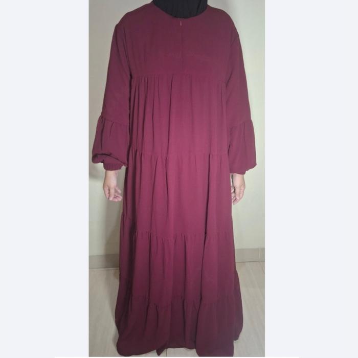 gamis wanita merah maroon