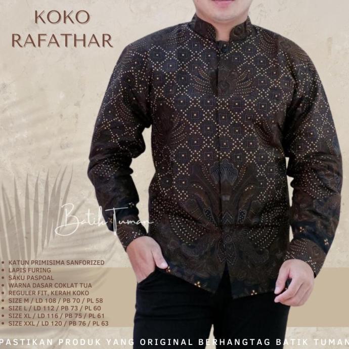 Terbaru Koko Rafathar Baju Koko Batik Pria Lengan Panjang Koko Muslim Pria