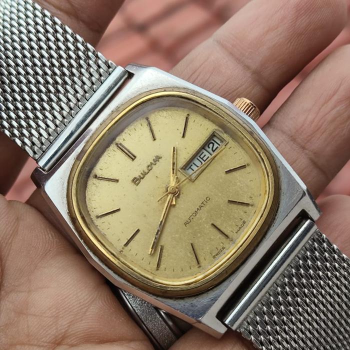 BULOVA N9 SQUARE TANK TWO TONE COULOR (EXTREME RARE)