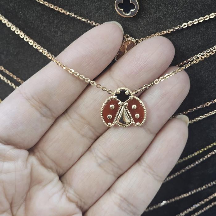 KALUNG KOYE EMAS FASHION KEPIK KUMBANG BUNGA TULIP BUNGA PLUM VC