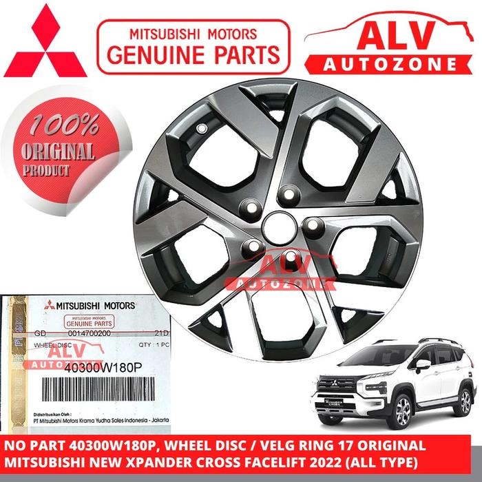 Velg Wheel Dop Roda Pelek Ukuran Ring R17 Mitsubishi New Xpander Cross Facelift 2022 Up Original