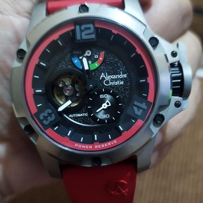 Alexandre Christie 6295 otomatis titanium merah