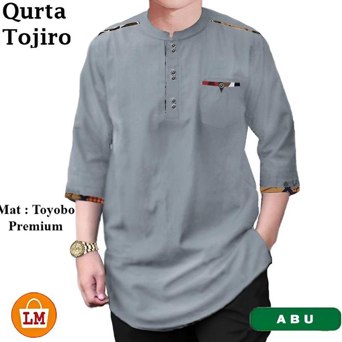 Promo LOBBY MODE Baju Koko Pria Muslim QURTA TOJIRO bahan Toyobo Premium 23151 23153 23155 23157 COD