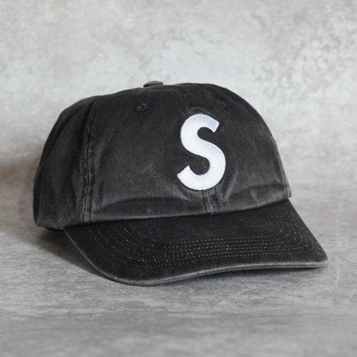 Supreme Pigment Coated S Logo 6-Panel Cap Black SS25