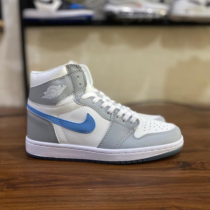 sepatu pria wanita Aj 1 High Wolf Grey Premium