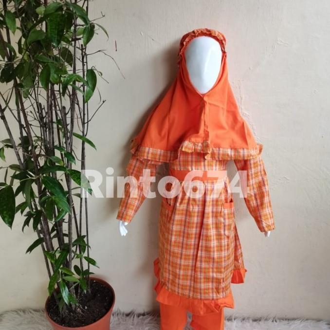 Super Hot!, Seragam Sekolah Muslim Batik Orange Paud Dan Tk Kualitas Bagus