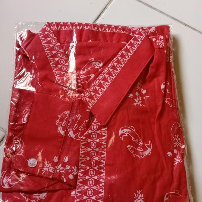 New Arrival, Baju Batik Lengan Panjang Sd Negeri Kota Bekasi 6L Ready