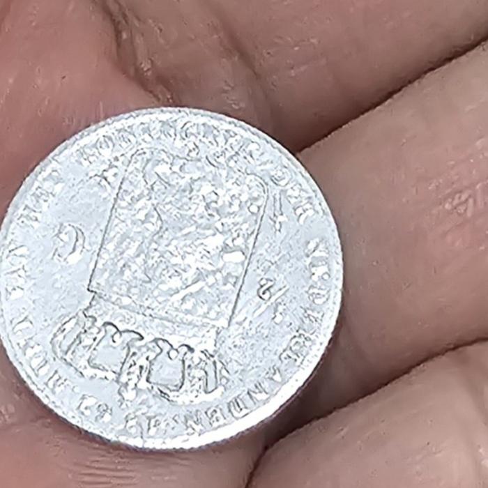 koin perak 1/2 gulden Willem III