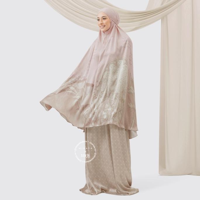 Promo / Terlaris Mukena Travel Printing Miraya x Senya Talavera Silk Pink Terbaik