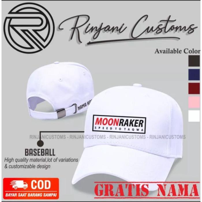 TOPI MOONRAKER TAQWA GRATIS CUSTOM NAMA-TOPI MOON-TOPI BASEBALL MOONRAKER -TOPI M2R-TOPI CUSTOM -TOP