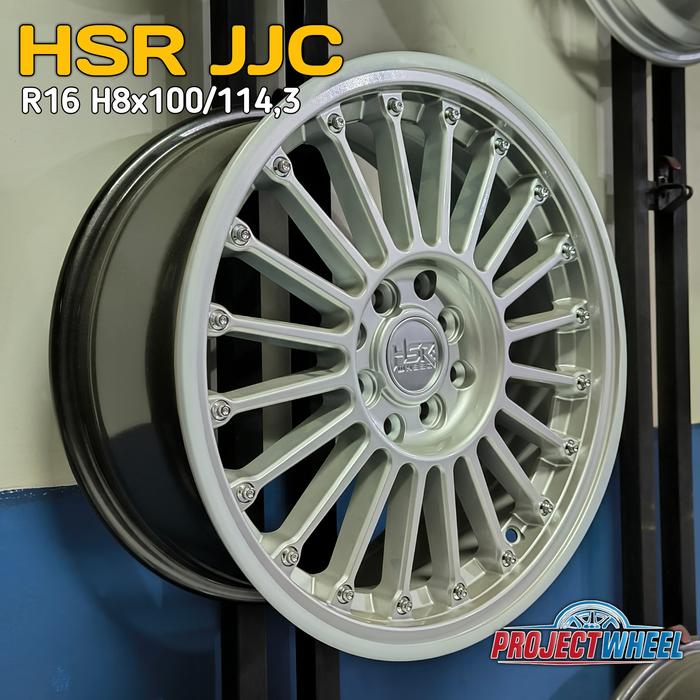 Velg HSR Ring 16 JJC Hyper silver R16 - Jazz brio agya sigra yaris picanto - Project Wheel HSR WHEEL