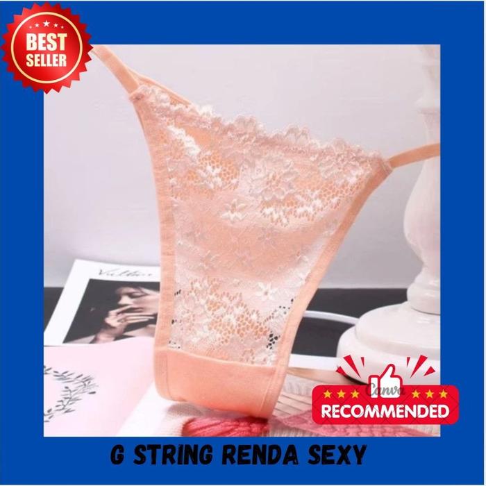 Celana Dalam Gstring Renda Tali Satu Transparan