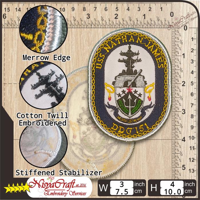 NCEP0102-0542 USN US NAVY USS NATHAN JAMES DDG-151 The Last Ship | CAPS | Patch topi