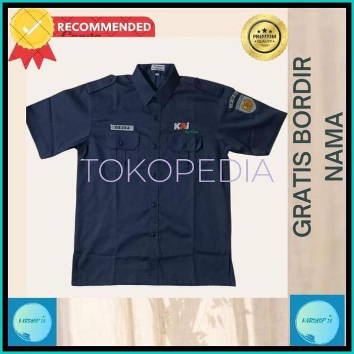 READY TERLARIS KEMEJA PDH KAI TERBARU SERAGAM ATASAN KAI BAJU KAI SERAGAM KERETA API INDONESIA KEMEJ