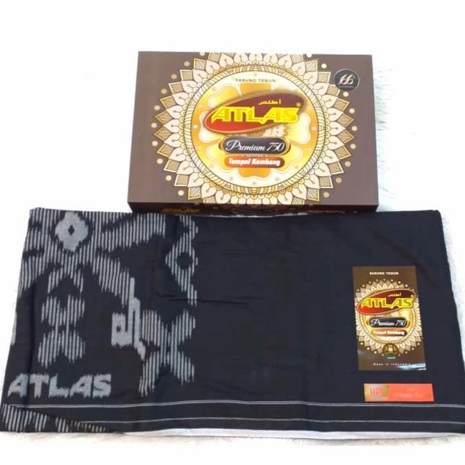 Promo / Terlaris (GROSIR) Sarung Tenun Putih Polos ATLAS PREMIUM 750 Terbaik