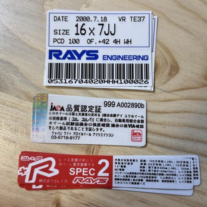 Sticker Te37 Spec Custom Velg