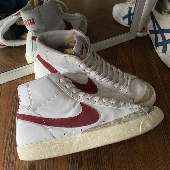 Nike blazer mid 77 vtg white red casual original murah - sneakers second market