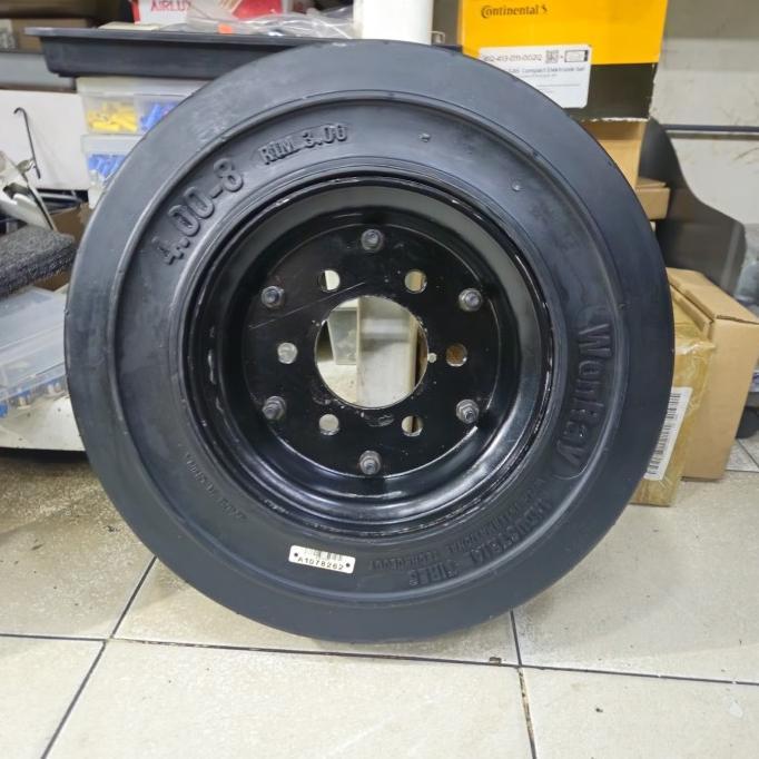 Ban Solid 4.00-8 1Set Dengan Pelek/Rim