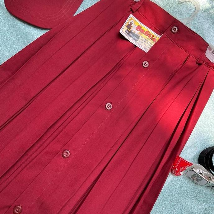 Hot Promo!, Seragam Sekolah Sd Rok Adu Manis Rok Double Rempel Merah,Putih, Coklat Pramuka Terbaru 2