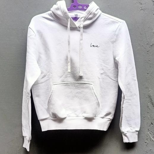 Hoodie Jacket H&M | White | Size Anak | Thrift Bekas Preloved Second Fashion
