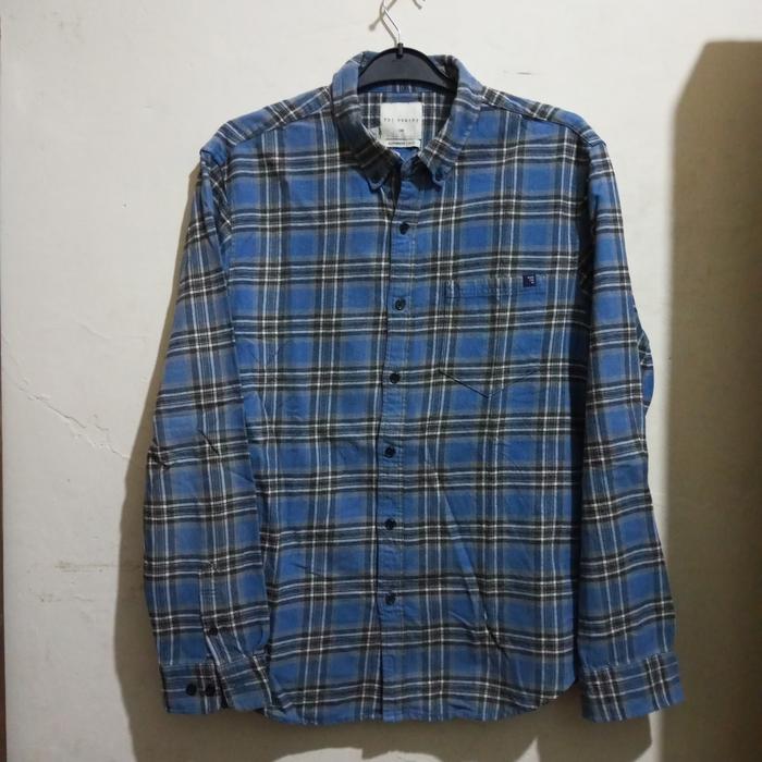 Kemeja flanel  kasual thripting original brand TJB Nearby Kotak