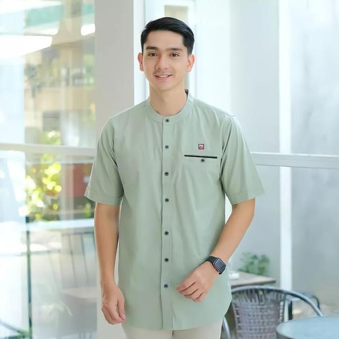 Kemeja koko lengan pendek warna lilac polos bahan toyobo fodu baju koko trending 2024 Atasan Muslim 