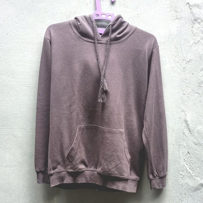 Jacket Hoodie REGIA | Dark Grey | Hodi Murah | Thrift Preloved Second Bekas