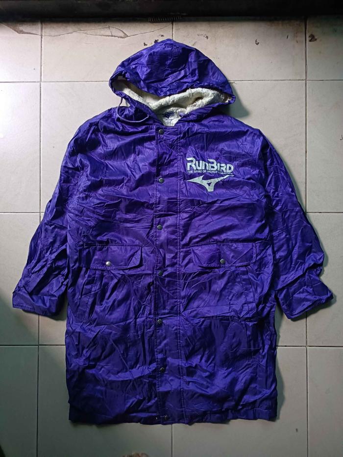 Long Hoodie Mizuno Run Bird Purple Second Original